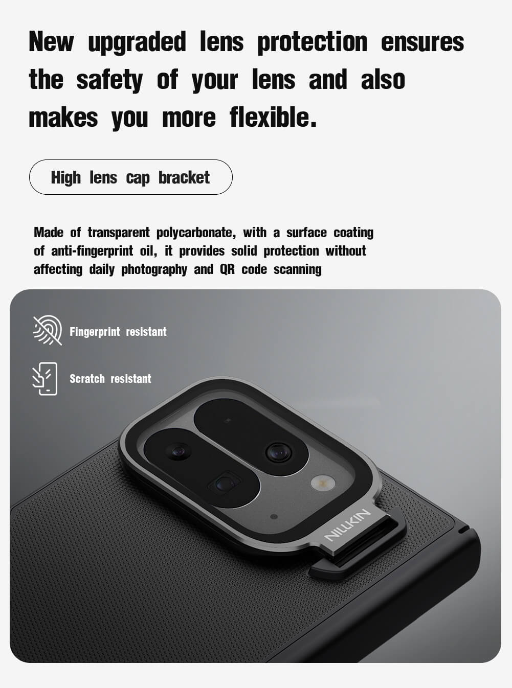 Чехол-крышка NILLKIN для Google Pixel 10 Pro Fold (серия Frosted shield Prop Magnetic Transparent Lens Guard Edition)
